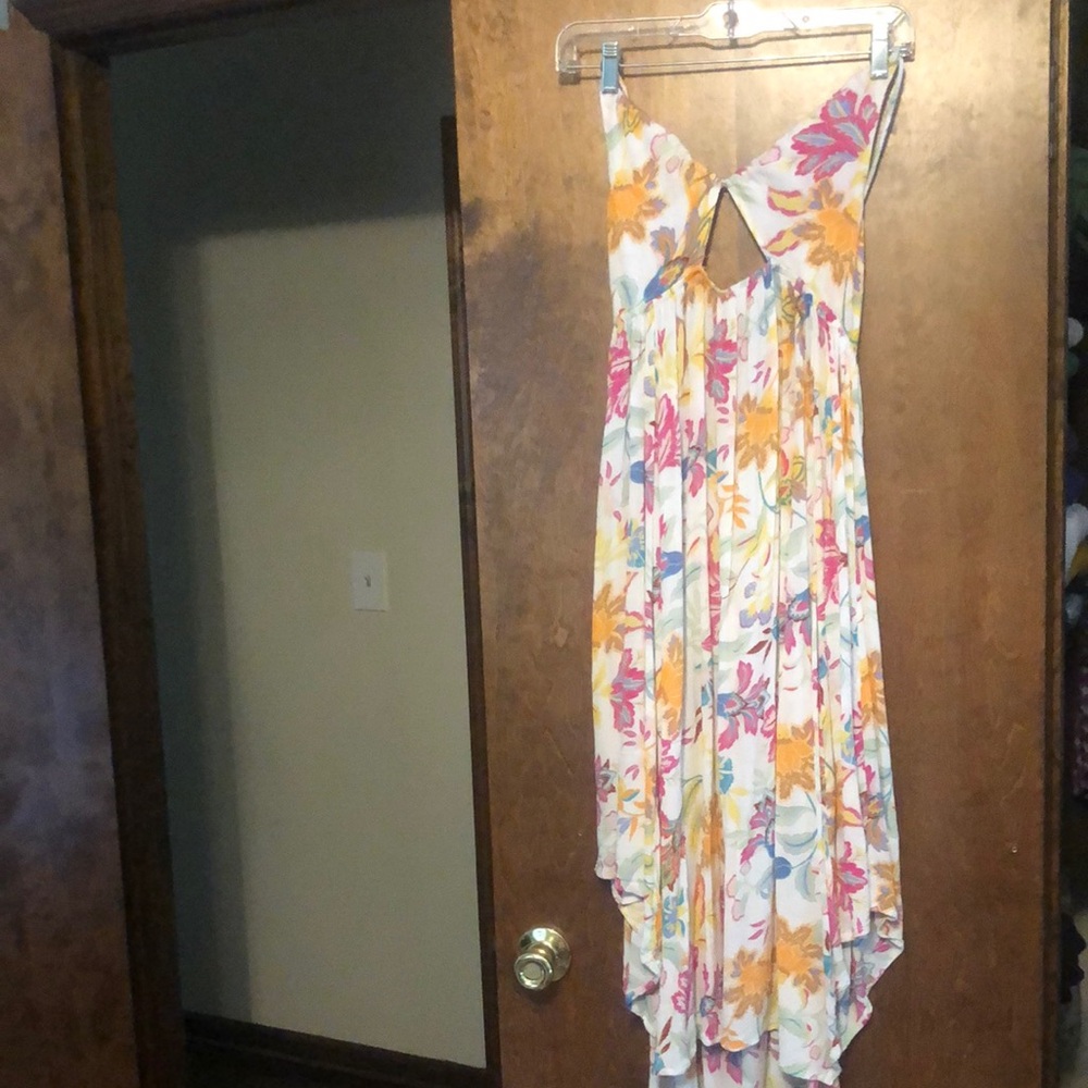 O’Neill Floral Halter Dress with Keyhole Detail